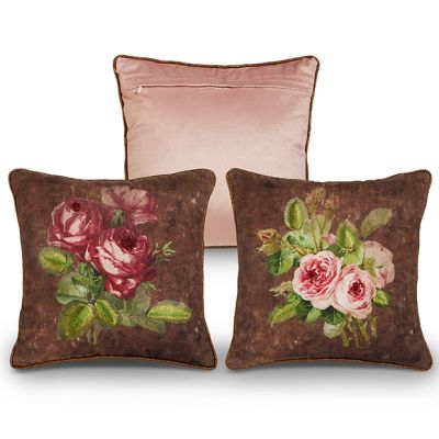 Rosewood Floral Accent Pillows Set of 2