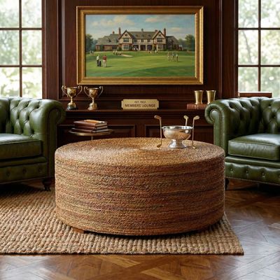 Round Braided Musa Leaf Table | SHIPS FREE