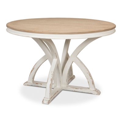 Round Cottage Chic Dining Table