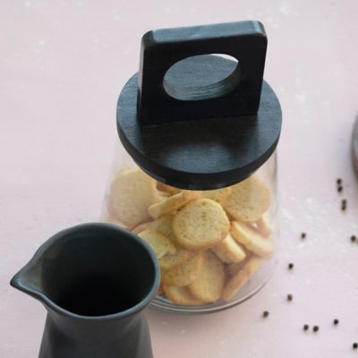 Round Glass Jar With Lid