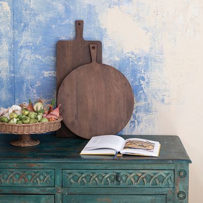 Round Mango Wood Charcuterie Board