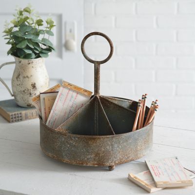 Round Metal Hardware Caddy