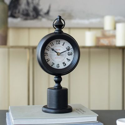 Round Pedestal Base Table Clock