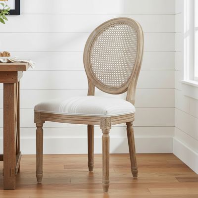 Round Rattan Back Dining Chair