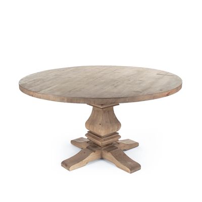 Round Rustic Grand Pedestal Dining Table