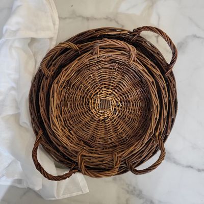 Round Willow Trays Set of 3