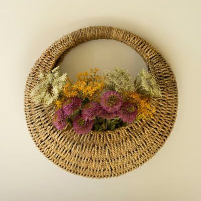 Round Woven Vine Wall Basket