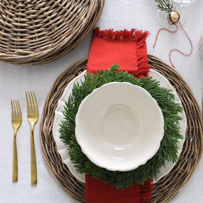 Round Woven Willow Placemat Set of 4