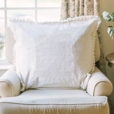 Ruffled Burlap Euro Sham