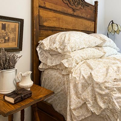 Ruffled Floral Sheet Set