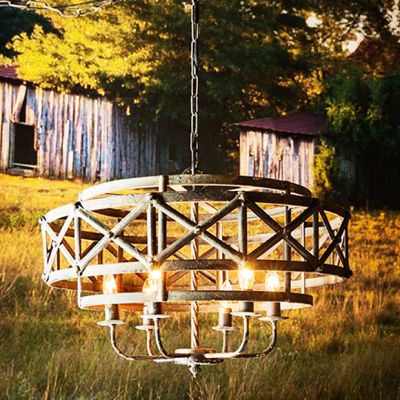 Rugged Metal Trestle Chandelier