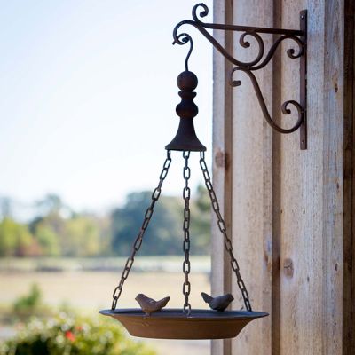 Rust Finish Hanging Bird Feeder
