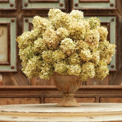 Rustic Aged Metal Urn Planter