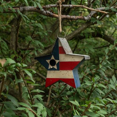 Rustic Americana Star Birdhouse