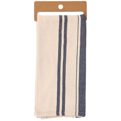 Rustic Blue Striped Kitchen Towel