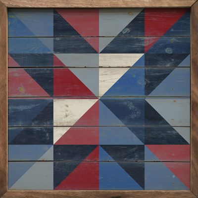 Rustic Blues Quilt Wall Art