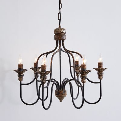 Rustic Candelabra Style Pendant Light