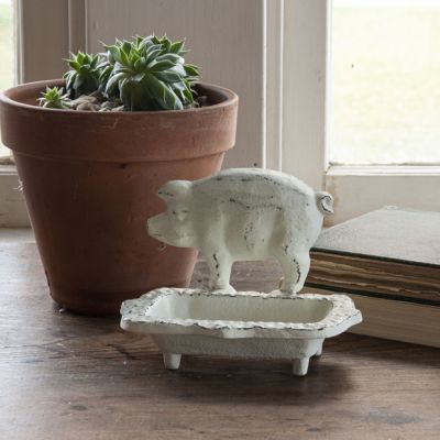 Rustic Chic Pig Soap Dish
