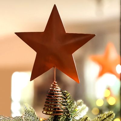 Rustic Christmas Metal Star Tree Topper