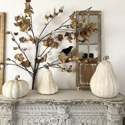 Rustic Clay Pumpkin Gourd