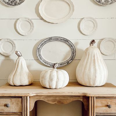 Rustic Clay Pumpkin Gourd