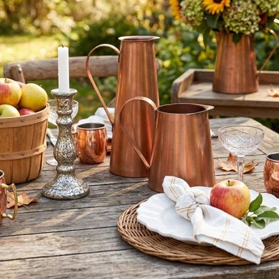 Rustic Copper Metal Pitcher