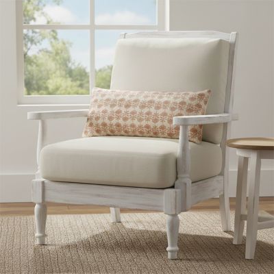 Rustic Cottage Floral Bolster Pillow