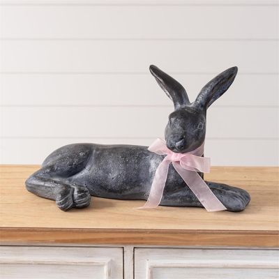 Rustic Cottage Lying Bunny Figurine