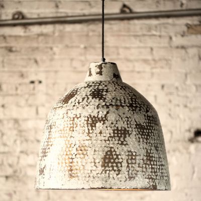 Rustic Distressed Metal Pendant Light