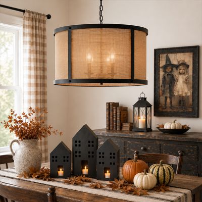 Rustic Drum Pendant Light