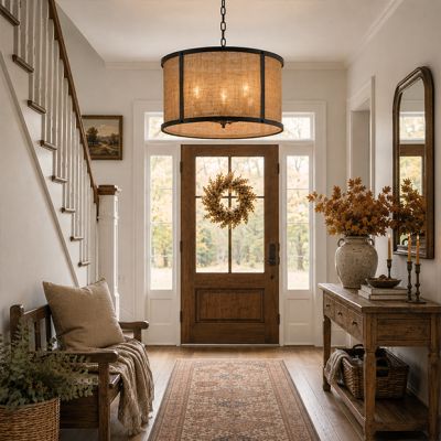 Rustic Drum Pendant Light
