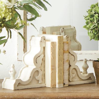 Rustic Elegance Distressed Corbel Bookends