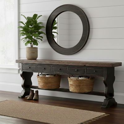 Rustic Farmhouse 5 Drawer Server Table