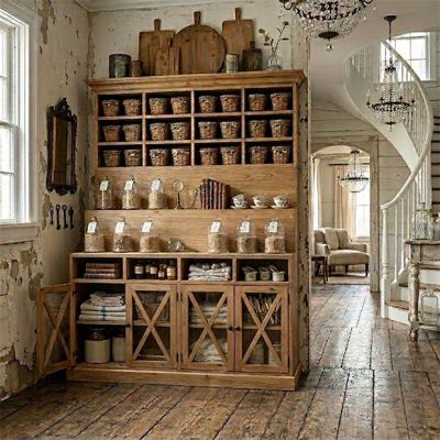 Rustic Farmhouse Display Cabinet