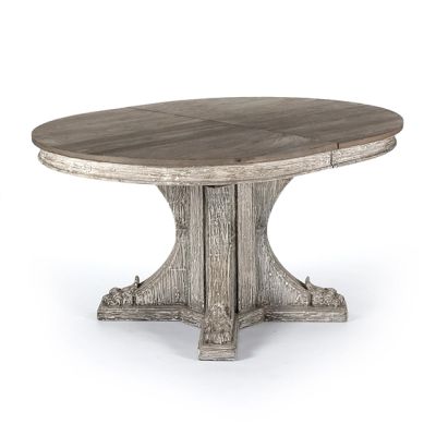 Rustic Farmhouse Extendable Oval Dining Table