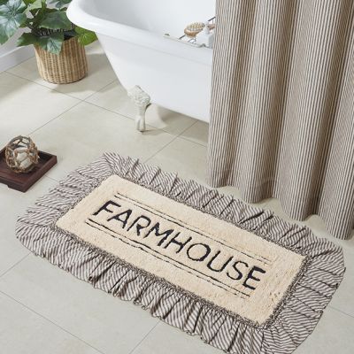 Rustic Farmhouse Ruffled Bath Mat
