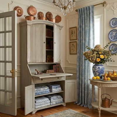 Rustic Farmhouse Tall Secretary