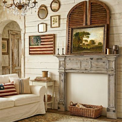 Rustic Farmhouse Wood Mantel 