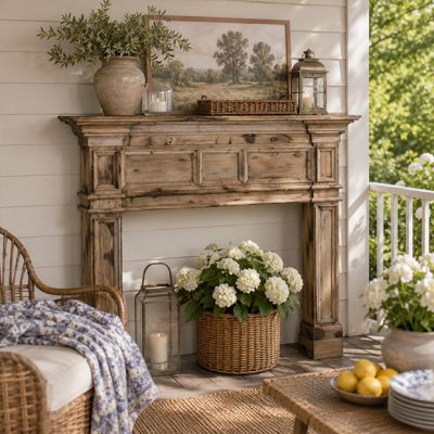 Rustic Farmhouse Wood Mantel
