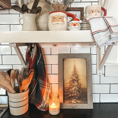 Rustic Framed Adorned Christmas Tree Vertical