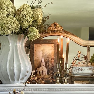 Rustic Framed Autumn Church 6 Vertical Wall Art