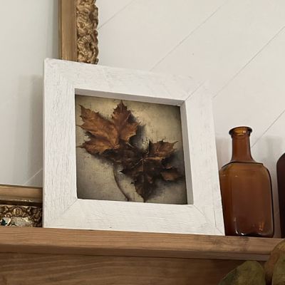Rustic Framed Autumn Leaves Wall Art