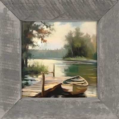 Rustic Framed Dockside View Wall Art