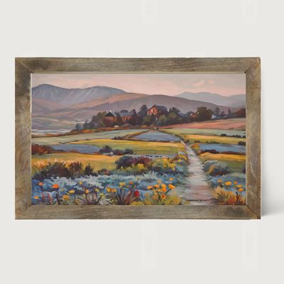 Rustic Framed Farmhouse Path Horizontal Wall Art