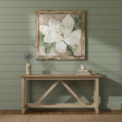 Rustic Framed Painted Magnolia Wall Art