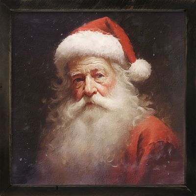 Rustic Framed Santa Portrait 6 Wall Art