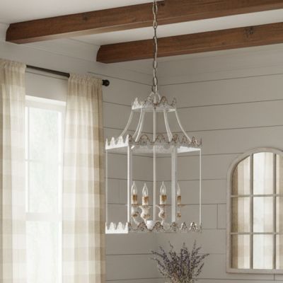 Rustic French Country 4 Light Chandelier