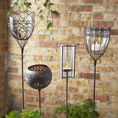 Rustic Garden Votive Stake