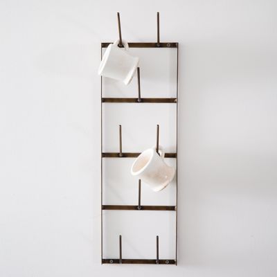Rustic Glass Drying Wall Rack
