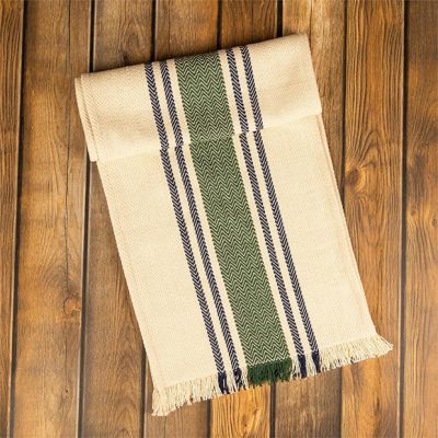 Rustic Herringbone Striped Table Runner